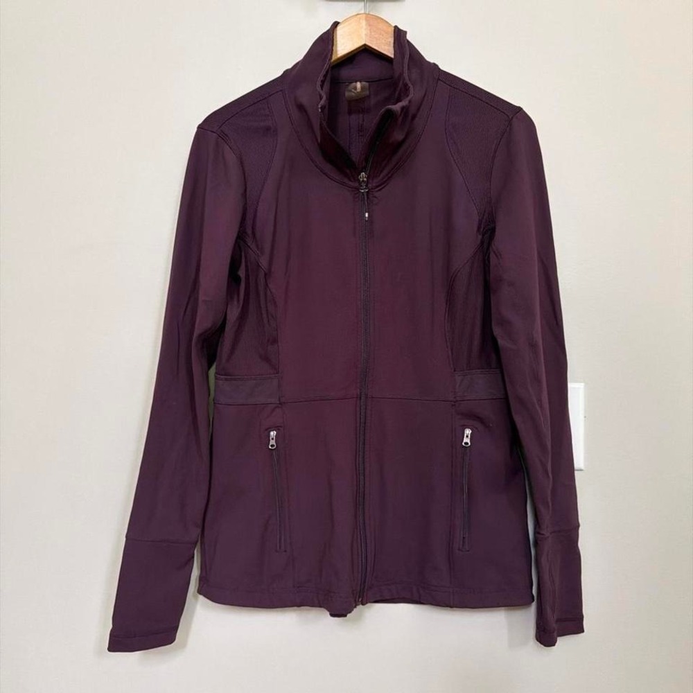 CALIA by Carrie Underwood Purple‎ Full Zip Athletic Jacket Women's L Thumbholes
